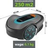 Robot koszący GARDENA Sileno Minimo 250 15201-32 sterowanie Bluetooth