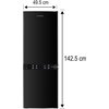Lodówka SMITH&BROWN SFBF-511-BE3 142.5cm Czarna