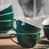 Zestaw filiżanek AMBITION Aura Green 220 ml (12 elementów) Zielony