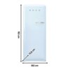 Lodówka SMEG FAB28LPB6 Retro 153cm Pastelowy błękit