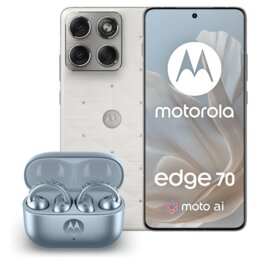Smartfon MOTOROLA Edge 70 5G 12/512GB 6.67" 120Hz Biały + Słuchawki Moto Buds Loop 