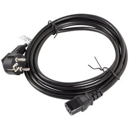 Kabel zasilający Schuko (kątowy) - IEC 320 C13 LANBERG 3 m 