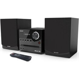 Wieża SHARP XL-B512 BK Czarna, Odtw.CD, Bluetooth, Tuner FM, Korektor dźwięku, Regulacja niskich i wysokich tonów 