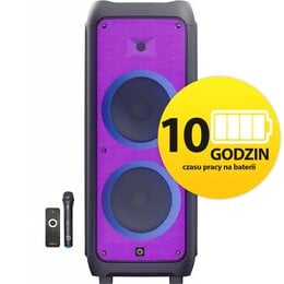 Power Audio MANTA PHANTOM SPK5450, 300W, BT, Bateria 10 godzin, Wejście mikrofonowe i gitarowe, Mikrofon w zestawie 