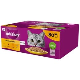 Karma dla kota WHISKAS Drobiowe Smaki (80 x 85 g) 