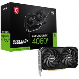 Karta graficzna MSI GeForce RTX 4060 Ti Ventus 2X Black OC 8GB DLSS 3 