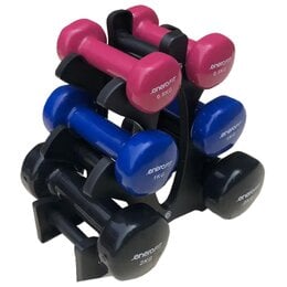 Zestaw hantli ENERO FIT 1052687 (2x2/2x1/2x0.5 kg) + stojak 