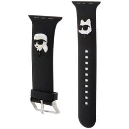 Pasek KARL LAGERFELD Karl & Choupette Heads do Apple Watch (42/44/45mm) Czarny 
