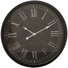 Zegar ścienny EUROFIRANY Retro 40 cm Czarno-biały 