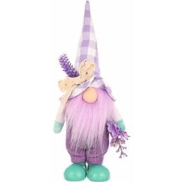 Skrzat wielkanocny SASKA GARDEN Gnom z lawendą Boy Fioletowy 25 cm 