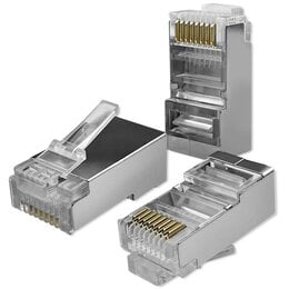 Wtyk QOLTEC 54554 Modularny, Kategoria 5e, Pozłacane styki (100 szt.) 