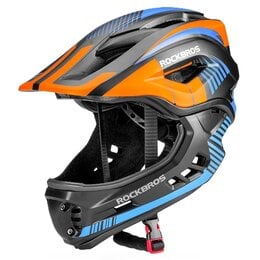Kask rowerowy ROCKBROS TT-32SOBL-S Czarno-pomarańczowy dla Dzieci (rozmiar S) 