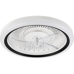 Plafon z wiatrakiem LAMKUR Gemma LM-FL-2.227 49908 Biało-czarny 