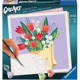Malowanie po numerach RAVENSBURGER CreArt Bukiet kwiatów Tulipany 25518 