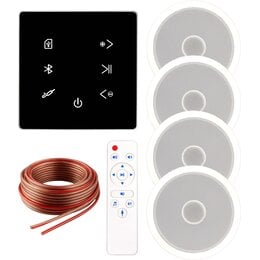 Zestaw nagłośnienia sufitowego MUSICMATE MM-SN300-B InvisiaSound Biało-czarny 