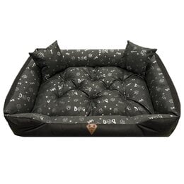 Legowisko dla psa OSKAR Premium Szaro-czarny 75 x 65 cm 