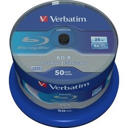 Płyta VERBATIM Datalife BD-R, 25 GB, 6x (50 szt.) 